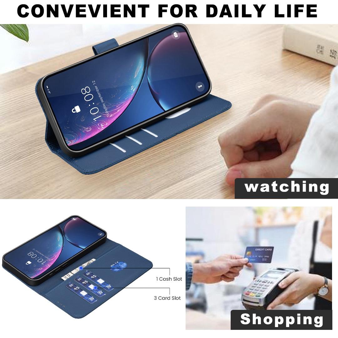 For Redmi Note 17 Pro 5G Global 163mm Geometric Pattern RFID Leather Phone Case(Blue)