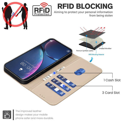 For Redmi Note 17 Pro 5G Global 163mm Geometric Pattern RFID Leather Phone Case(Beige)