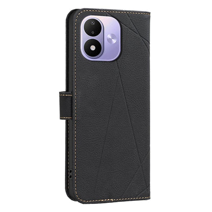 For Redmi Note 17 Pro 5G Global 163mm Geometric Pattern RFID Leather Phone Case(Black)