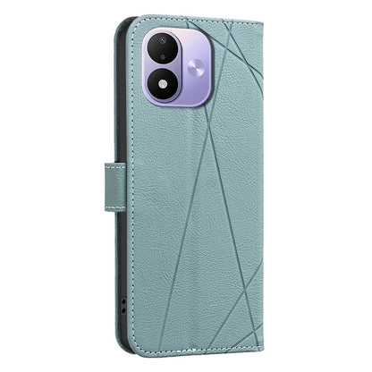 For Redmi Note 17 Pro 5G Global 163mm Geometric Pattern RFID Leather Phone Case(Green)