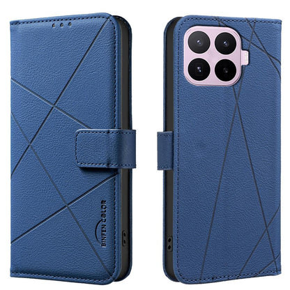 For Xiaomi 17T 5G Geometric Pattern RFID Leather Phone Case - Blue - EDA007878916B