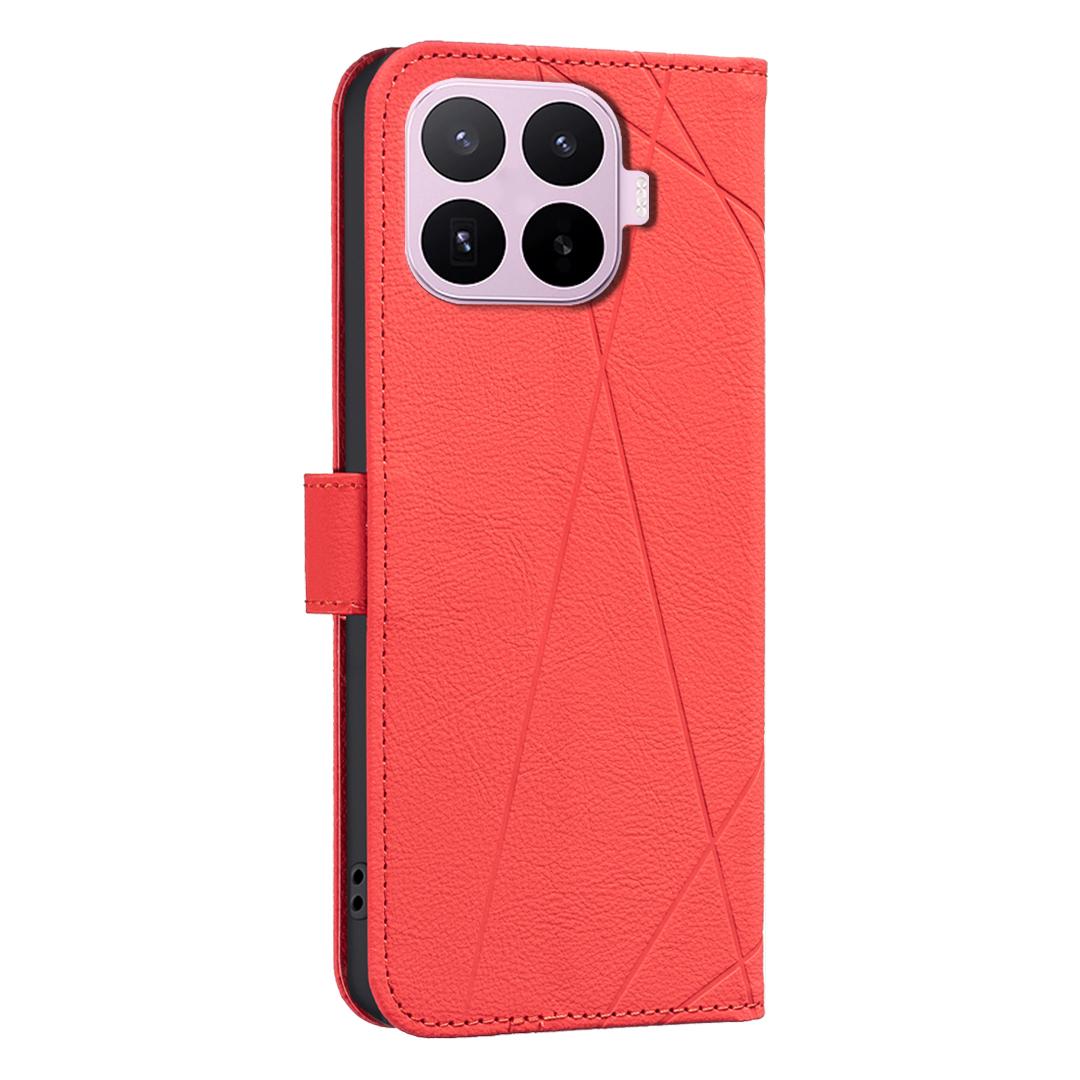 For Xiaomi 17T 5G Geometric Pattern RFID Leather Phone Case - Red - EDA007878916D
