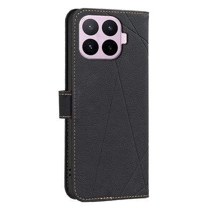 For Xiaomi 17T 5G Geometric Pattern RFID Leather Phone Case - Black - EDA007878916E