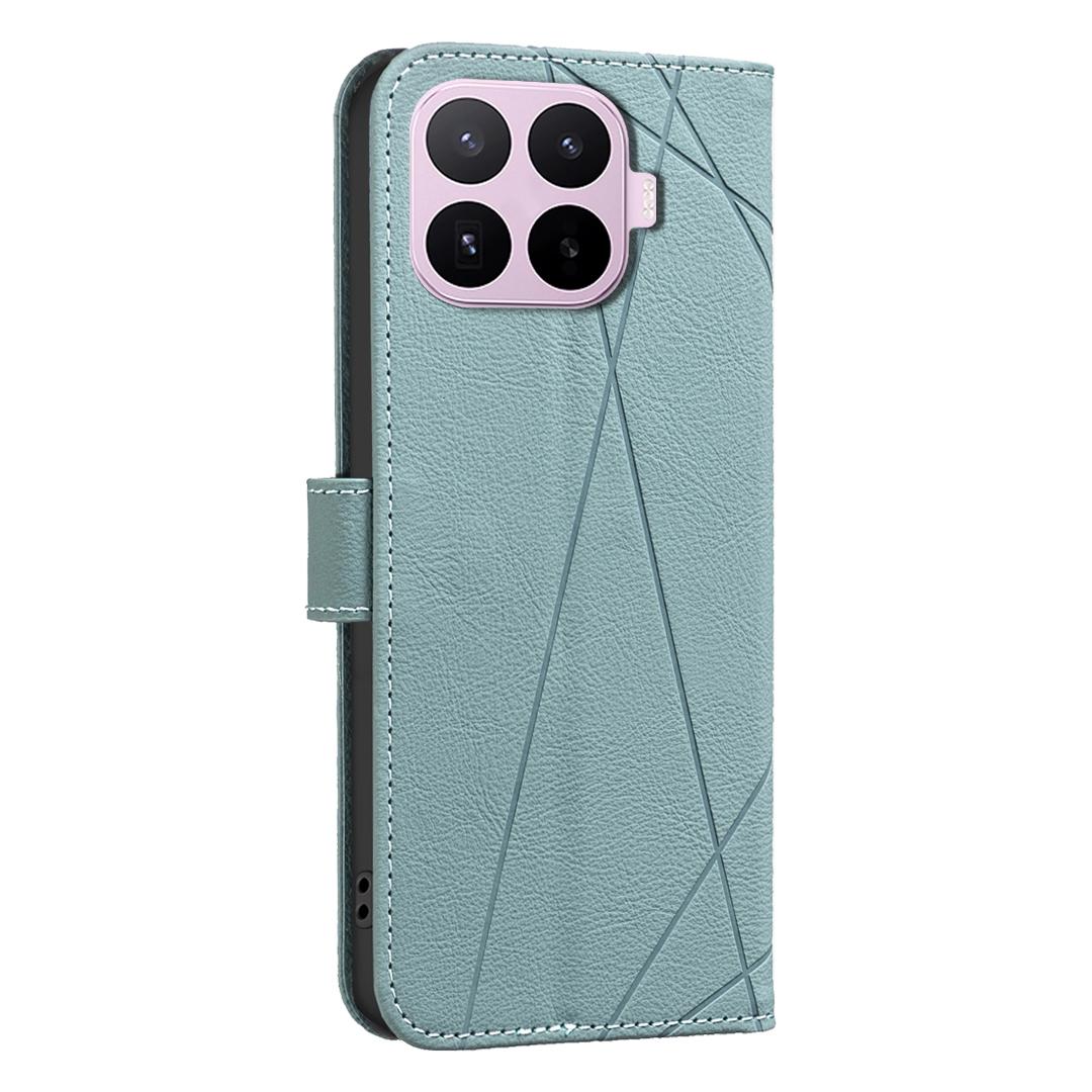 For Xiaomi 17T 5G Geometric Pattern RFID Leather Phone Case - Green - EDA007878916F