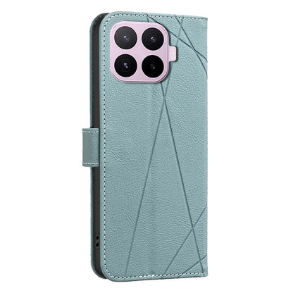 For Xiaomi 17T 5G Geometric Pattern RFID Leather Phone Case - Green - EDA007878916F