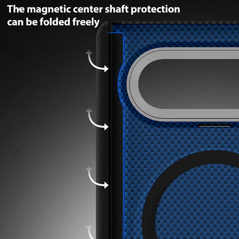 For Huawei Pura X Max Mars Series Nanofiber Center Shaft Phone Case - Black - EDA007911803A