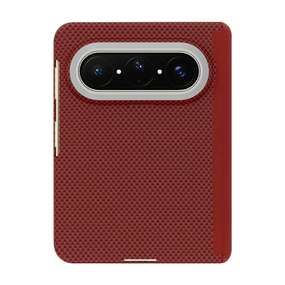 For Huawei Pura X Max Mars Series Nanofiber Center Shaft Phone Case - Red - EDA007911803C