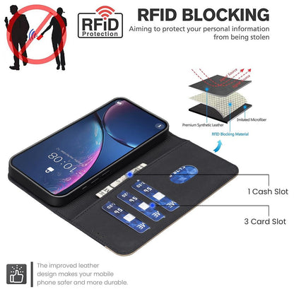 For Redmi Note 17 Pro 5G Global 163mm Splicing Color Hollow Flower Pattern RFID Leather Phone Case(Black)