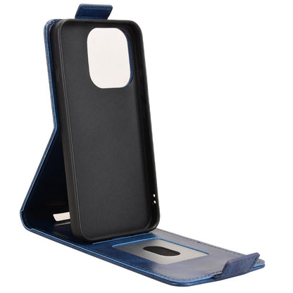 For OPPO Reno16 F 5G / Reno16 FS 5G Magnetic Vertical Flip Leather Phone Case with Buckle - Blue - EDA007931224B