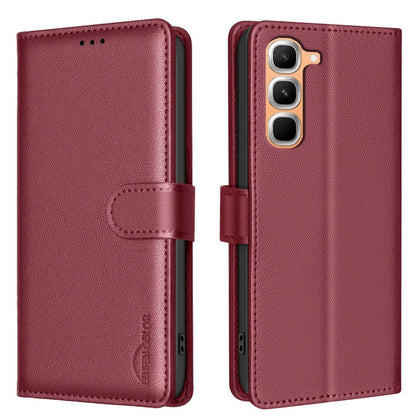 For Infinix Hot 70 Pro 5G Litchi Texture RFID Anti-theft Leather Phone Case - Red - EDA007936110B