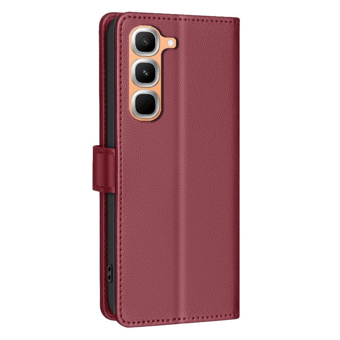 For Infinix Hot 70 Pro 5G Litchi Texture RFID Anti-theft Leather Phone Case - Red - EDA007936110B