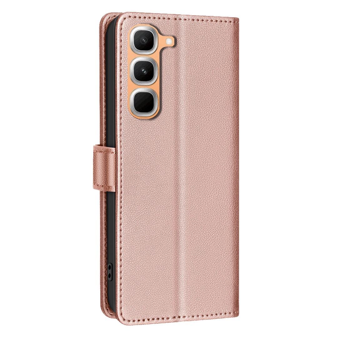 For Infinix Hot 70 Pro 5G Litchi Texture RFID Anti-theft Leather Phone Case - Gold - EDA007936110C