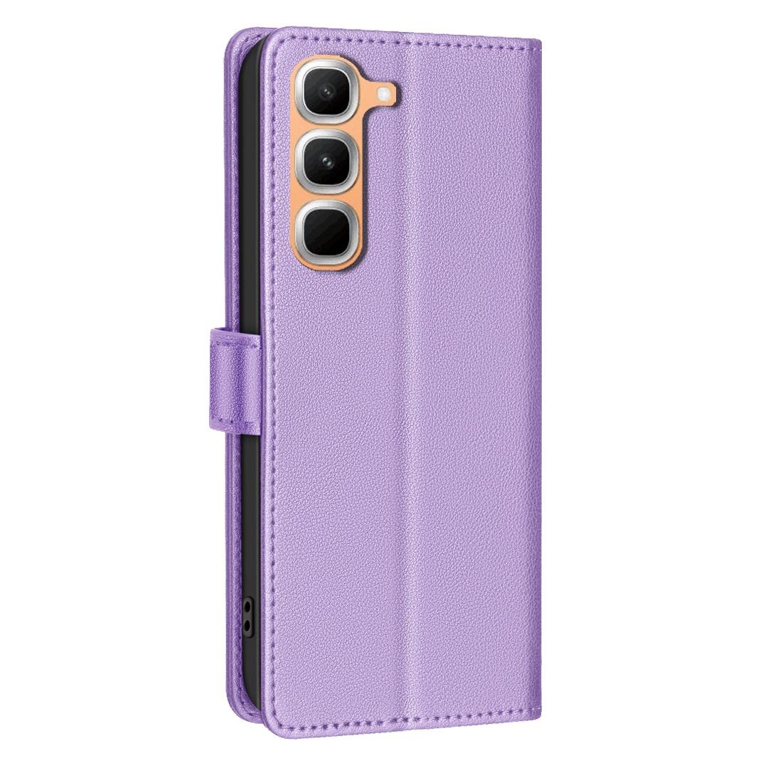 For Infinix Hot 70 Pro 5G Litchi Texture RFID Anti-theft Leather Phone Case - Purple - EDA007936110D