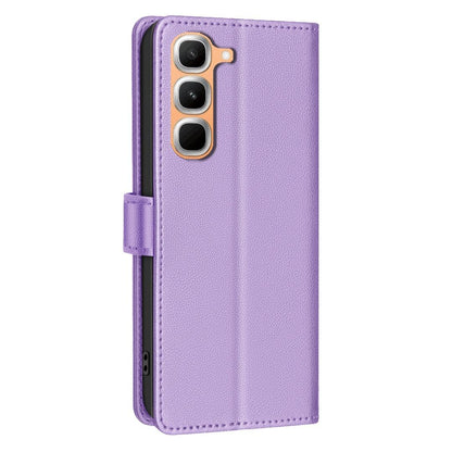 For Infinix Hot 70 Pro 5G Litchi Texture RFID Anti-theft Leather Phone Case - Purple - EDA007936110D