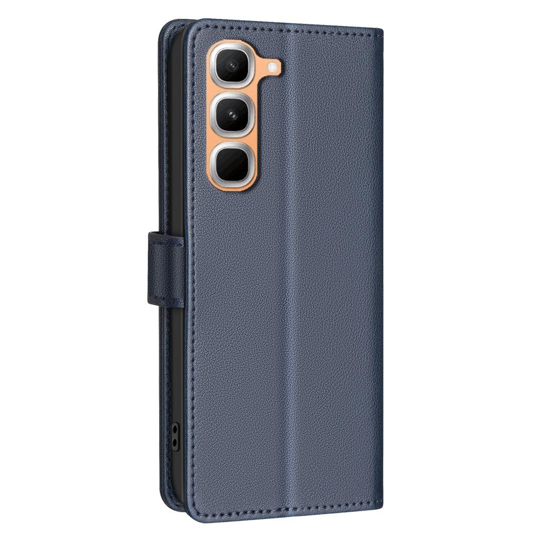 For Infinix Hot 70 Pro 5G Litchi Texture RFID Anti-theft Leather Phone Case - Blue - EDA007936110E