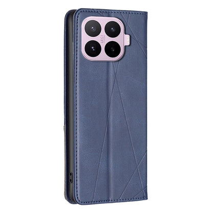 For Xiaomi 17T Pro 5G Rhombus Texture Magnetic Leather Phone Case - Blue - EDA007936507F
