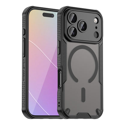 For iPhone 18 Pro Armor Glaze MagSafe Magnetic Phone Case - Black - EDA007942107A