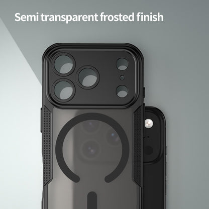 For iPhone 18 Pro Armor Glaze MagSafe Magnetic Phone Case - Black - EDA007942107A