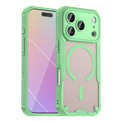 For iPhone 18 Pro Armor Glaze MagSafe Magnetic Phone Case - Green - EDA007942107D