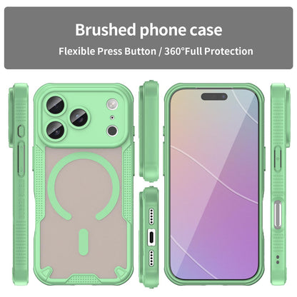 For iPhone 18 Pro Armor Glaze MagSafe Magnetic Phone Case - Green - EDA007942107D