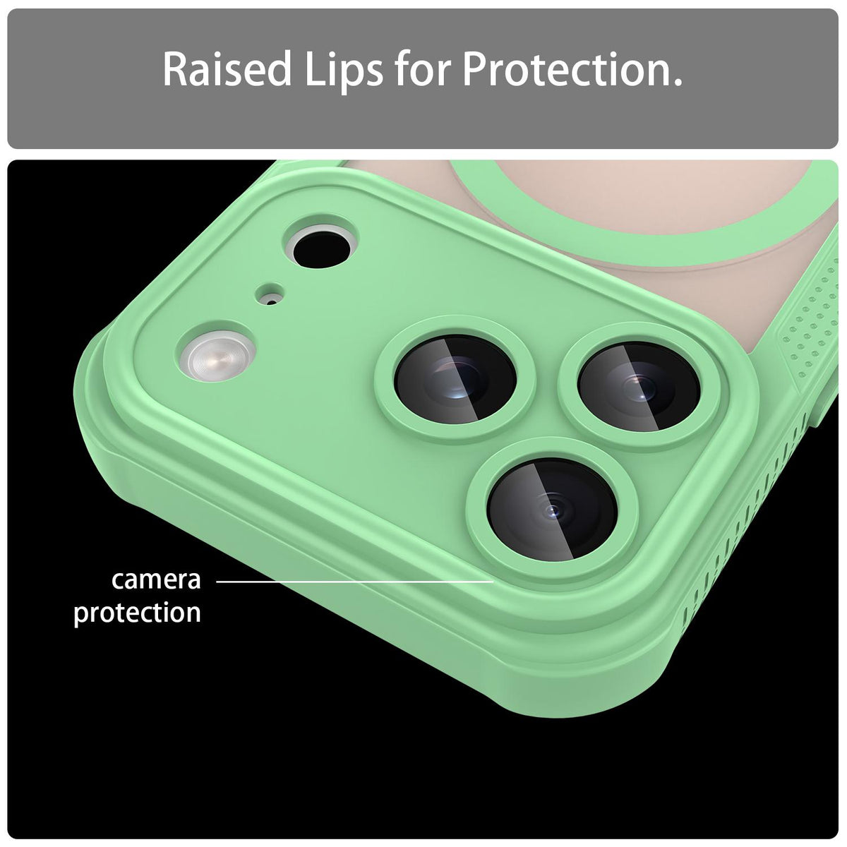 For iPhone 18 Pro Armor Glaze MagSafe Magnetic Phone Case - Green - EDA007942107D