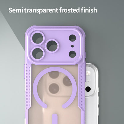 For iPhone 18 Pro Armor Glaze MagSafe Magnetic Phone Case - Purple - EDA007942107E