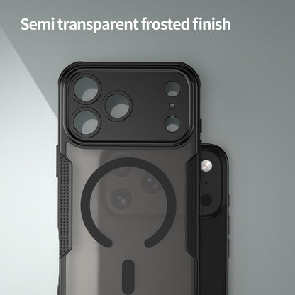 For iPhone 18 Pro Max Armor Glaze MagSafe Magnetic Phone Case - Black - EDA007942108A