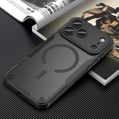 For iPhone 18 Pro Max Armor Glaze MagSafe Magnetic Phone Case - Black - EDA007942108A