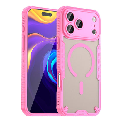 For iPhone 18 Pro Max Armor Glaze MagSafe Magnetic Phone Case - Pink - EDA007942108B