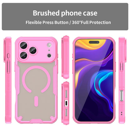For iPhone 18 Pro Max Armor Glaze MagSafe Magnetic Phone Case - Pink - EDA007942108B