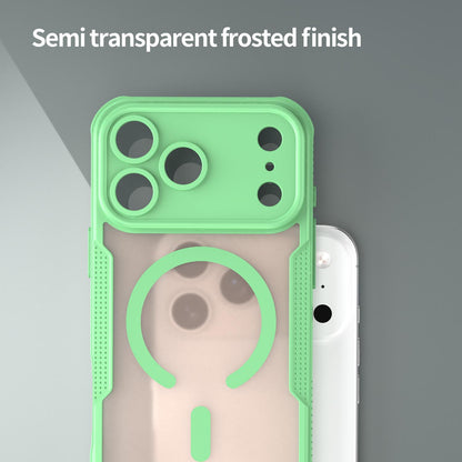 For iPhone 18 Pro Max Armor Glaze MagSafe Magnetic Phone Case - Green - EDA007942108D