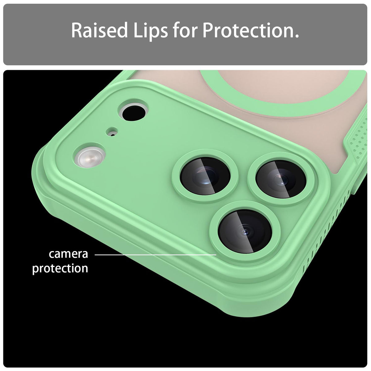 For iPhone 18 Pro Max Armor Glaze MagSafe Magnetic Phone Case - Green - EDA007942108D