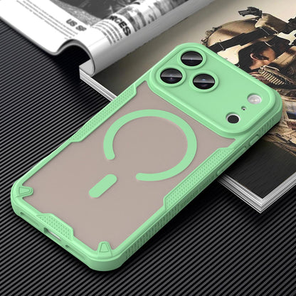 For iPhone 18 Pro Max Armor Glaze MagSafe Magnetic Phone Case - Green - EDA007942108D