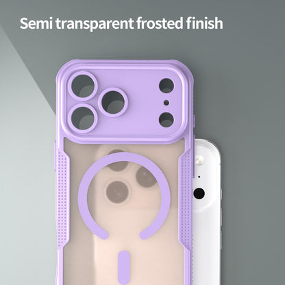 For iPhone 18 Pro Max Armor Glaze MagSafe Magnetic Phone Case - Purple - EDA007942108E