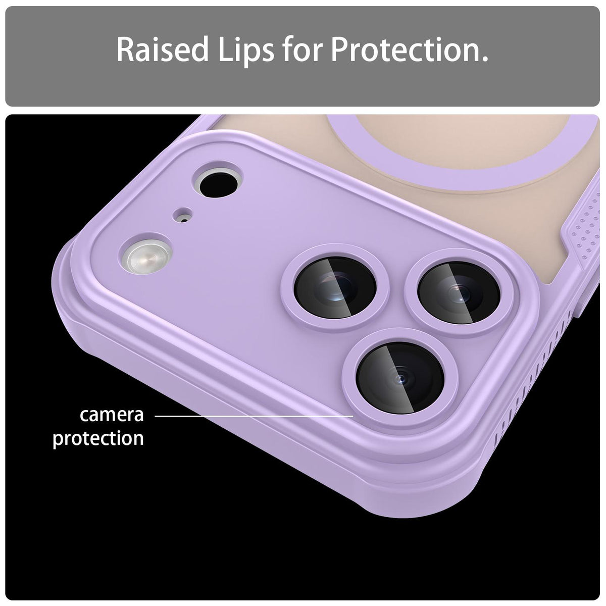 For iPhone 18 Pro Max Armor Glaze MagSafe Magnetic Phone Case - Purple - EDA007942108E