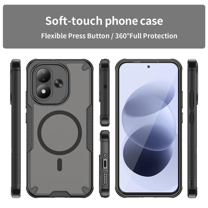 For Redmi Note 17 Pro 5G Global 163.5mm Armor Glaze MagSafe Magnetic Phone Case - Black - EDA007942508A