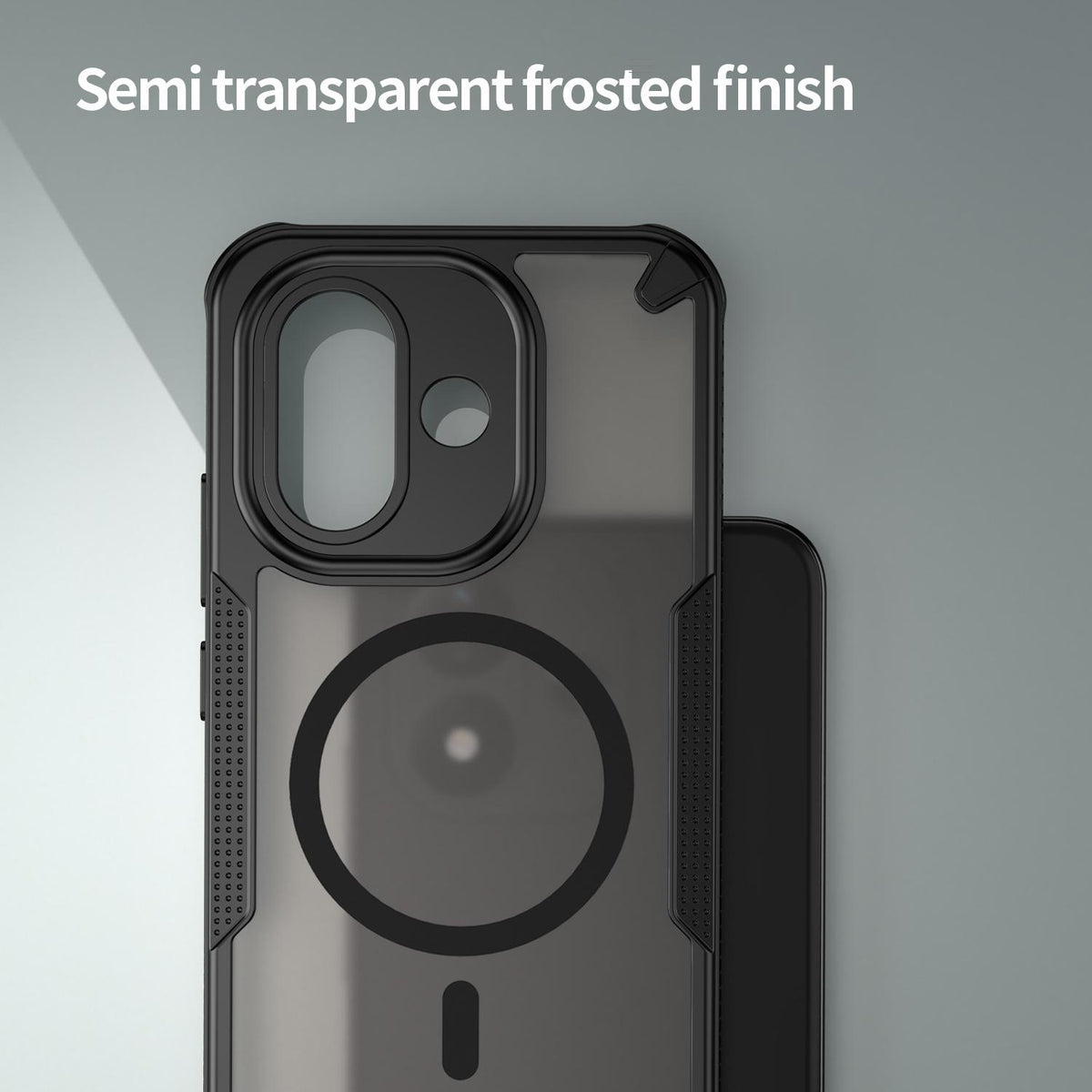 For Redmi Note 17 Pro 5G Global 163.5mm Armor Glaze MagSafe Magnetic Phone Case - Black - EDA007942508A