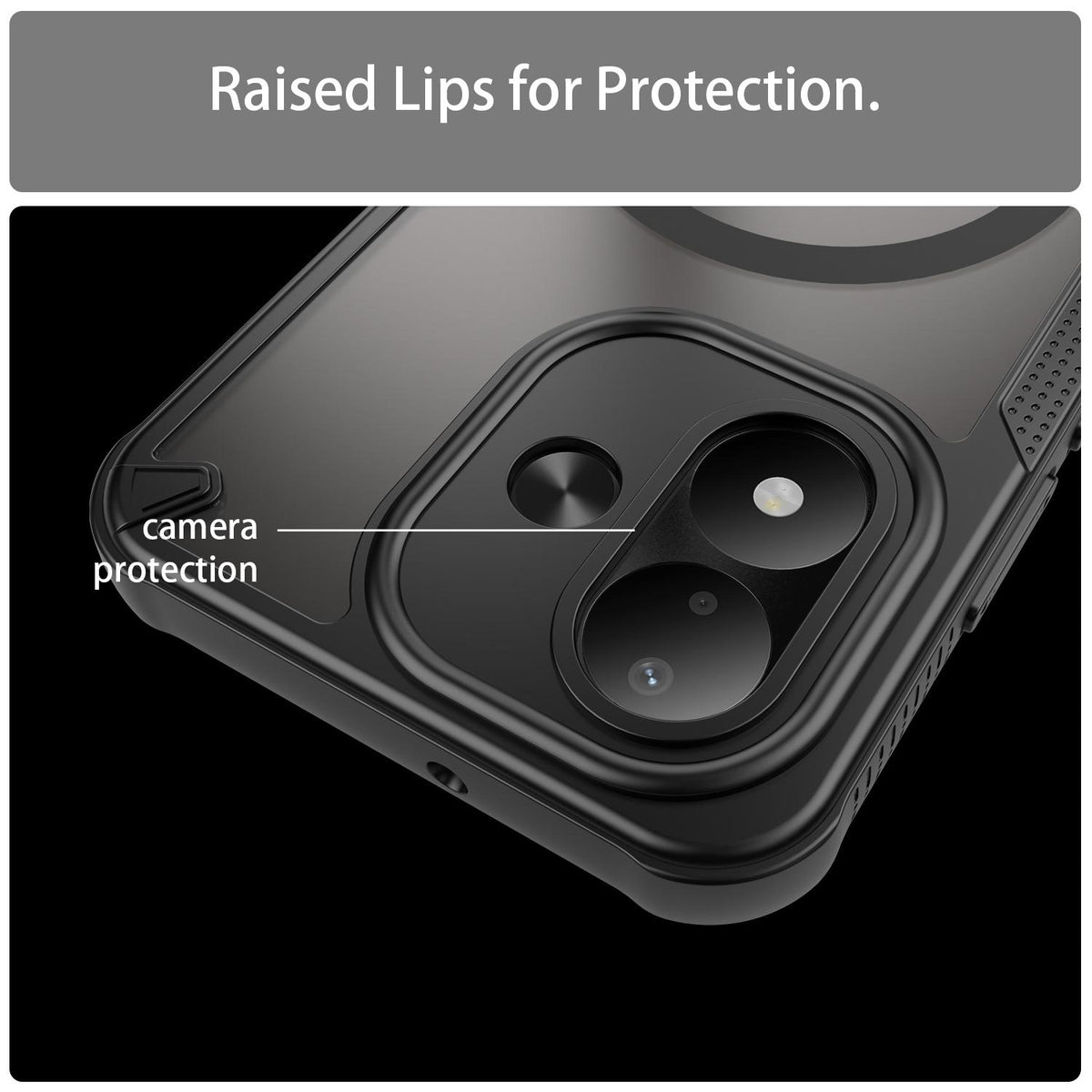 For Redmi Note 17 Pro 5G Global 163.5mm Armor Glaze MagSafe Magnetic Phone Case - Black - EDA007942508A