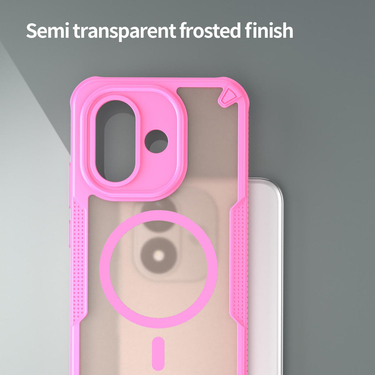 For Redmi Note 17 Pro 5G Global 163.5mm Armor Glaze MagSafe Magnetic Phone Case - Pink - EDA007942508B