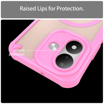 For Redmi Note 17 Pro 5G Global 163.5mm Armor Glaze MagSafe Magnetic Phone Case - Pink - EDA007942508B