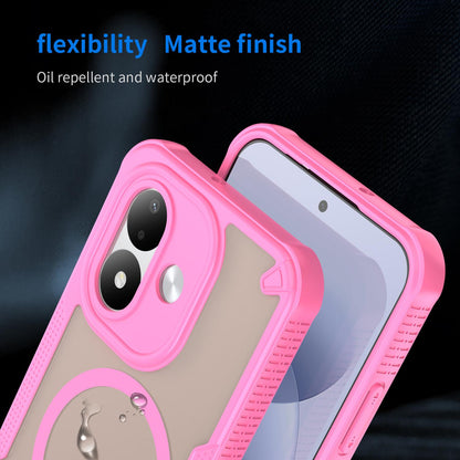 For Redmi Note 17 Pro 5G Global 163.5mm Armor Glaze MagSafe Magnetic Phone Case - Pink - EDA007942508B