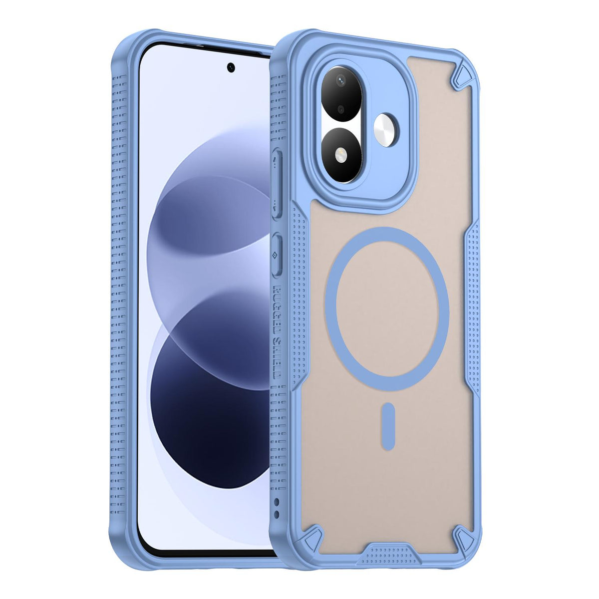 For Redmi Note 17 Pro 5G Global 163.5mm Armor Glaze MagSafe Magnetic Phone Case - Blue - EDA007942508C