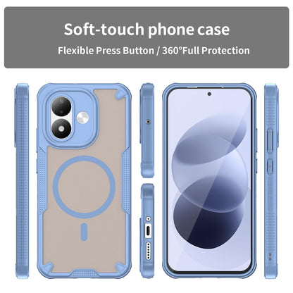 For Redmi Note 17 Pro 5G Global 163.5mm Armor Glaze MagSafe Magnetic Phone Case - Blue - EDA007942508C
