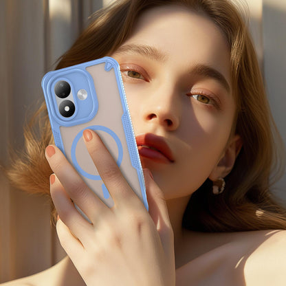 For Redmi Note 17 Pro 5G Global 163.5mm Armor Glaze MagSafe Magnetic Phone Case - Blue - EDA007942508C