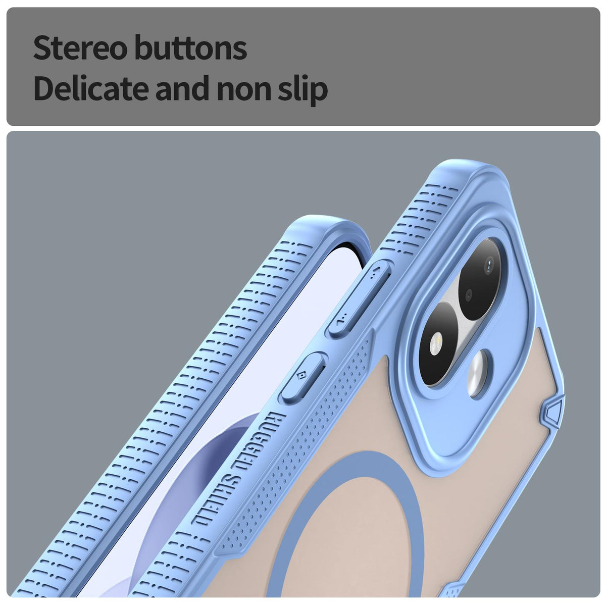 For Redmi Note 17 Pro 5G Global 163.5mm Armor Glaze MagSafe Magnetic Phone Case - Blue - EDA007942508C