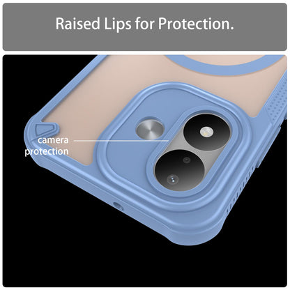 For Redmi Note 17 Pro 5G Global 163.5mm Armor Glaze MagSafe Magnetic Phone Case - Blue - EDA007942508C