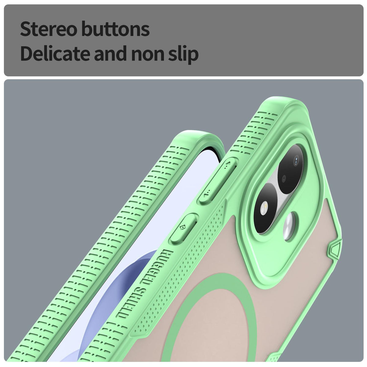 For Redmi Note 17 Pro 5G Global 163.5mm Armor Glaze MagSafe Magnetic Phone Case - Green - EDA007942508D
