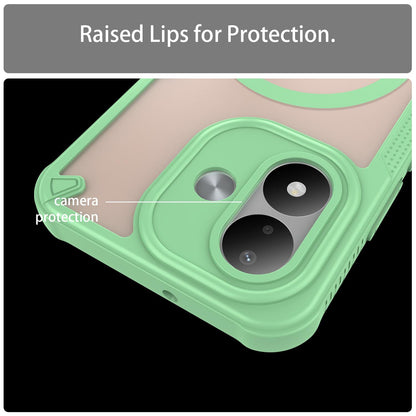 For Redmi Note 17 Pro 5G Global 163.5mm Armor Glaze MagSafe Magnetic Phone Case - Green - EDA007942508D