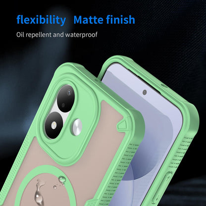 For Redmi Note 17 Pro 5G Global 163.5mm Armor Glaze MagSafe Magnetic Phone Case - Green - EDA007942508D