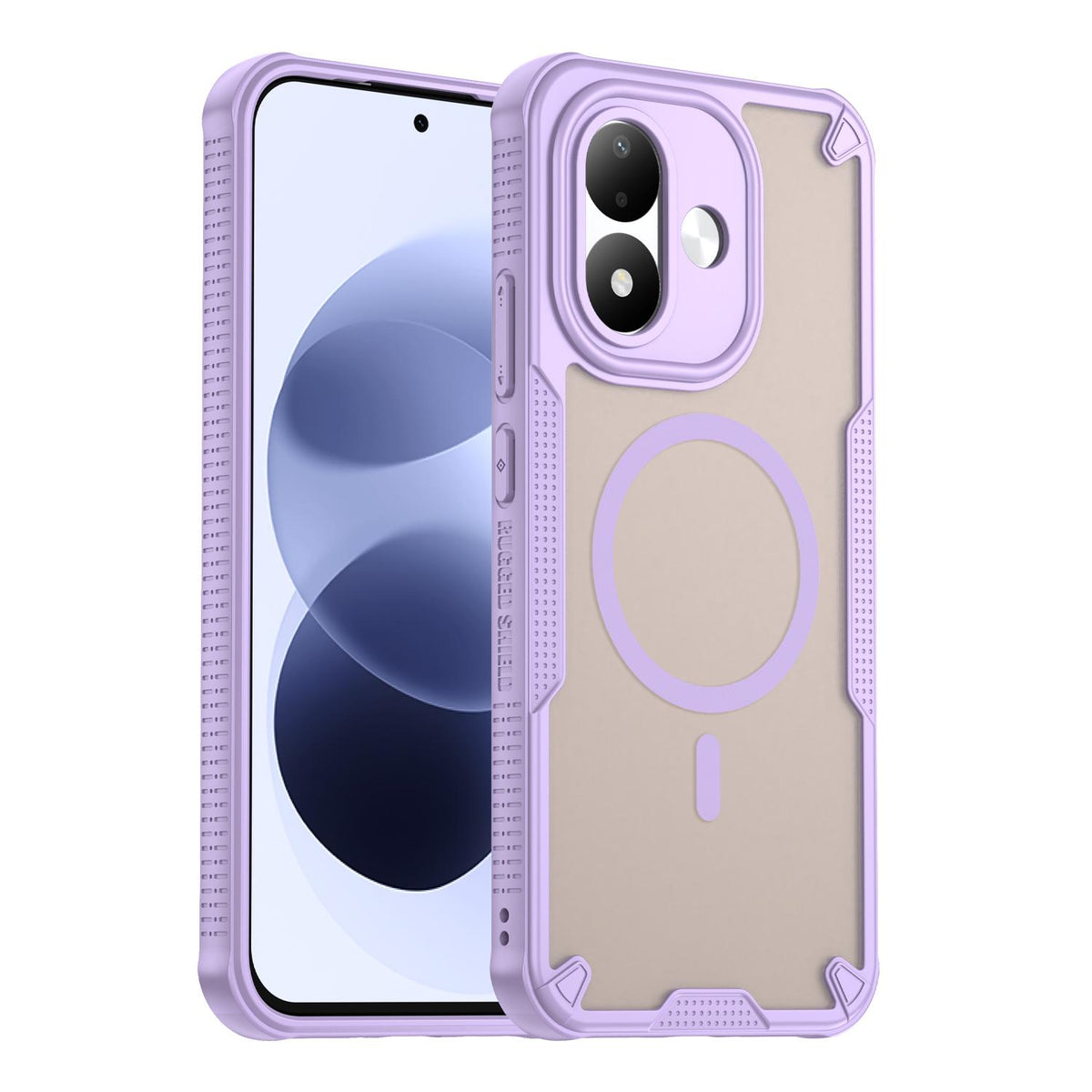 For Redmi Note 17 Pro 5G Global 163.5mm Armor Glaze MagSafe Magnetic Phone Case - Purple - EDA007942508E